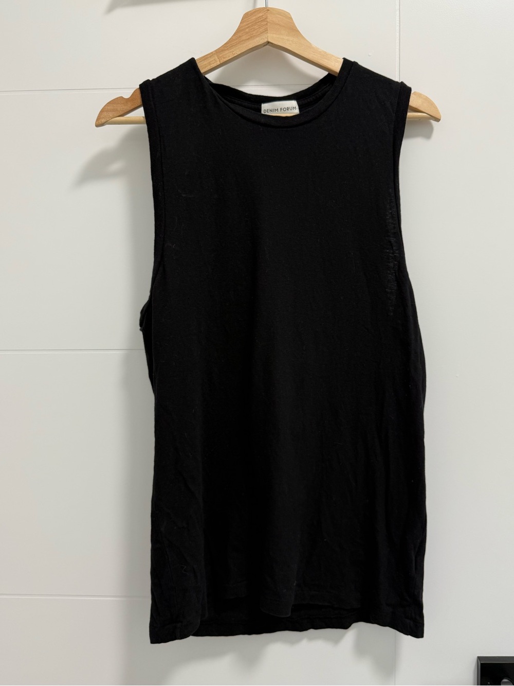 Black Sleeveless Tank Top by Denim Forum